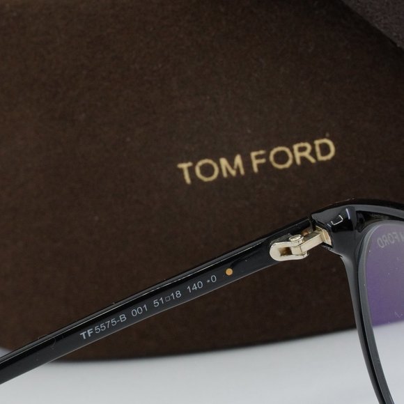 FINAL PRICE NEW TOM FORD FT5575-B 001 BLACK EYEGLASSES - Picture 5 of 7